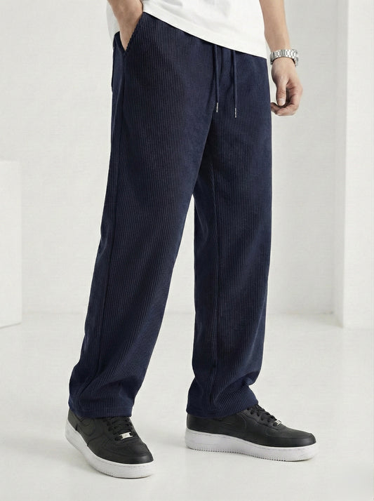 Deep Blue Ribbed pants