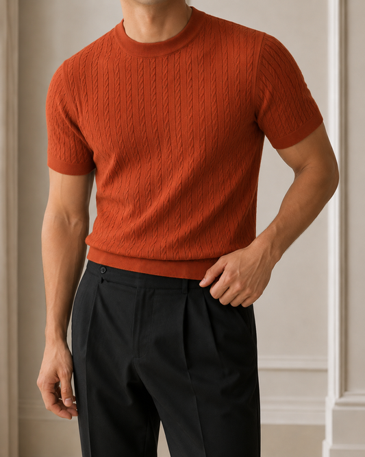 Terracotta - Cable Knit