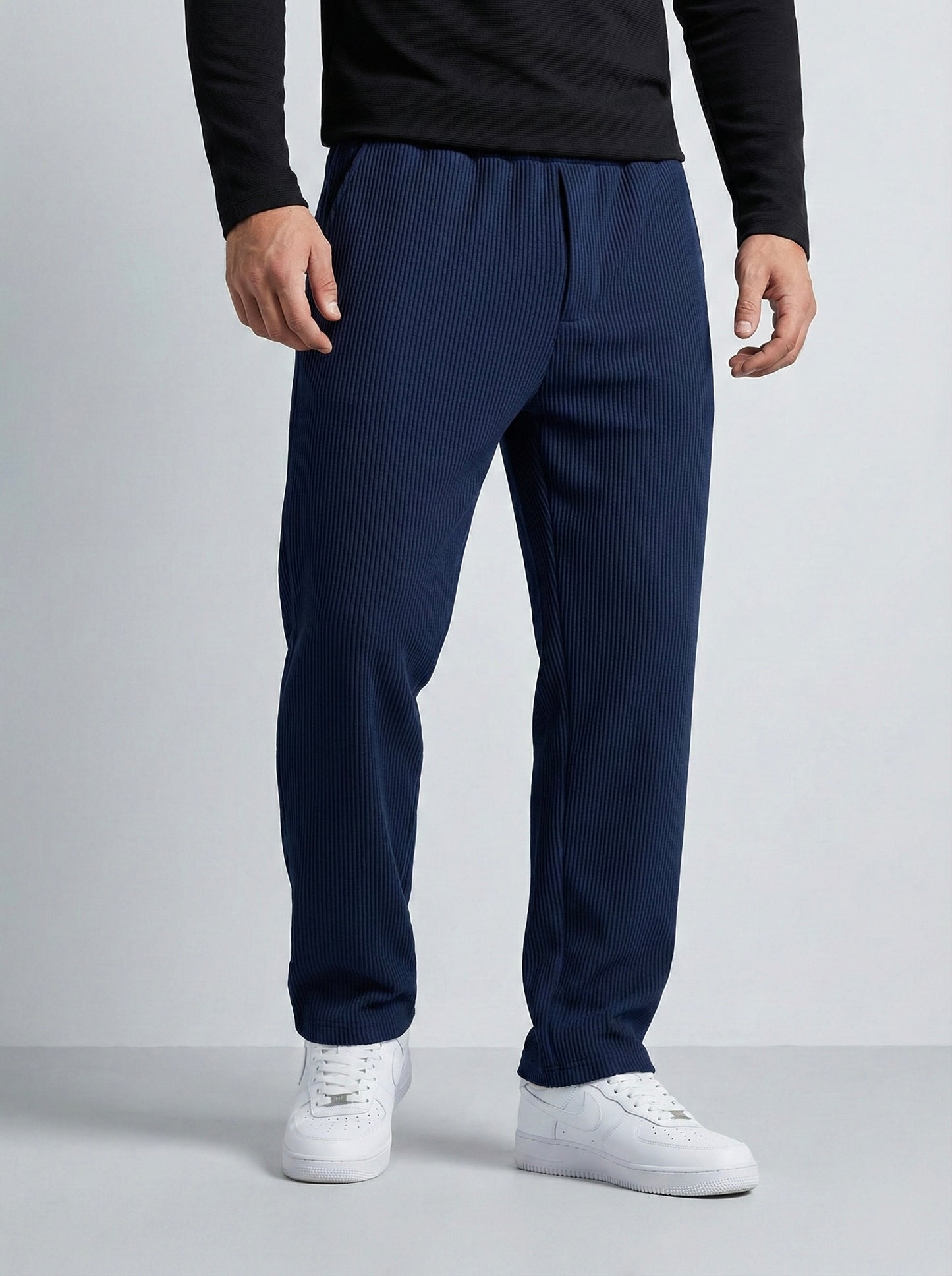Deep Blue Ribbed pants