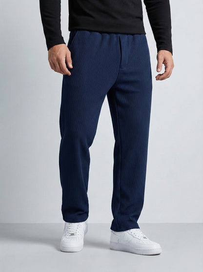 Deep Blue Ribbed pants