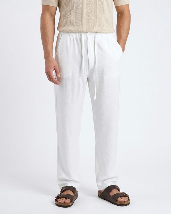 Pearl White – Linen Pants