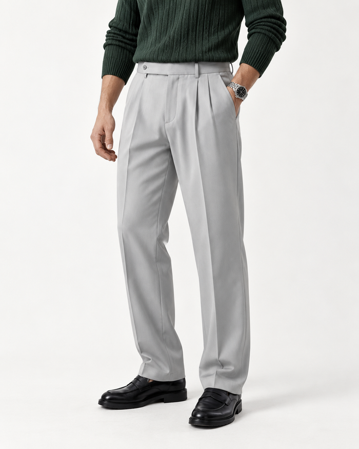 Urban Grey - Italian Pleated Pants