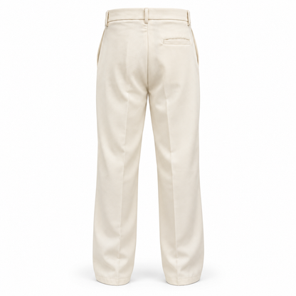 Creamy White - Italian Pleated Pants