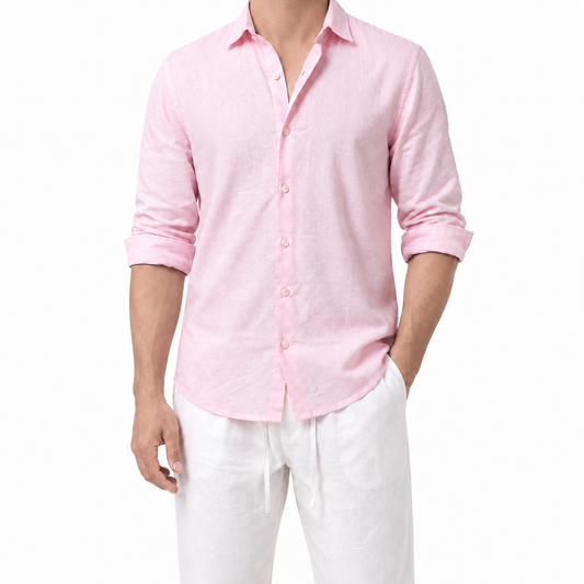 Blush Pink – Long Sleeve Linen