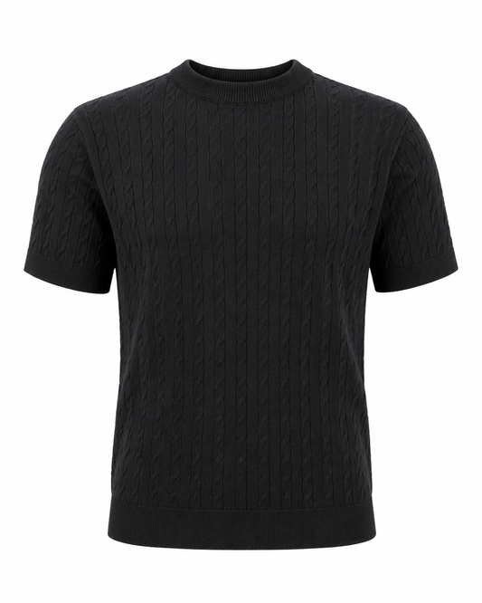 Midnight Black - Cable Knit