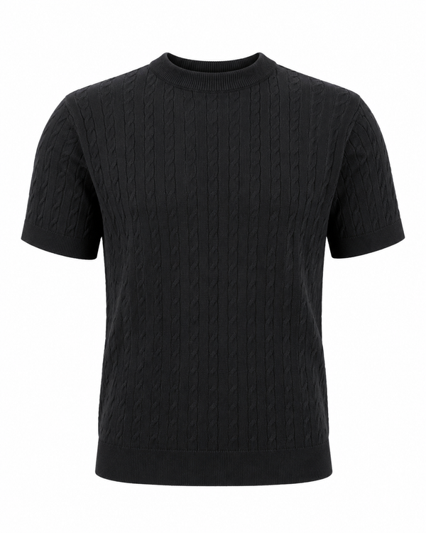 Midnight Black - Cable Knit