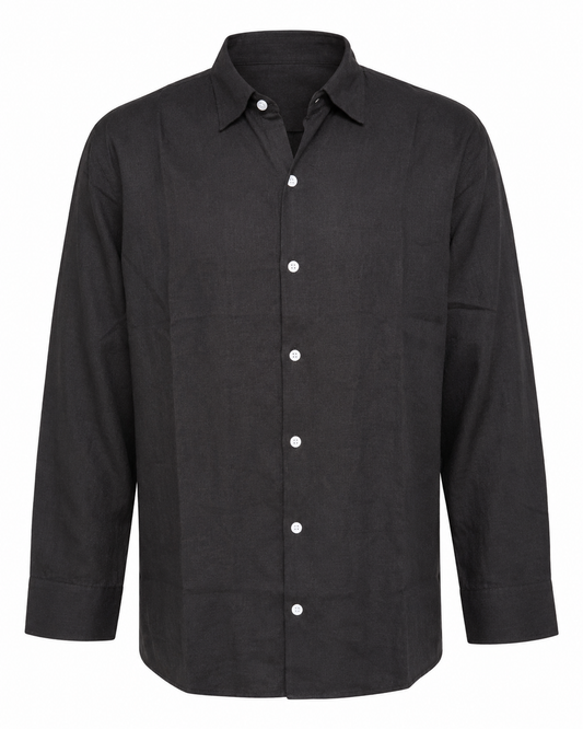 Midnight Black – Long Sleeve Linen