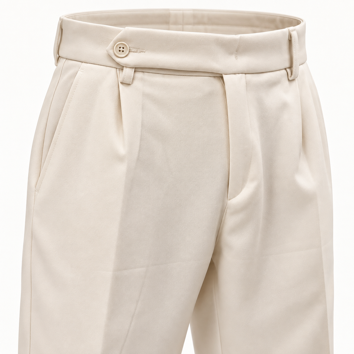 Creamy White - Italian Pleated Pants