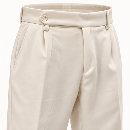 Creamy White - Italian Pleated Pants