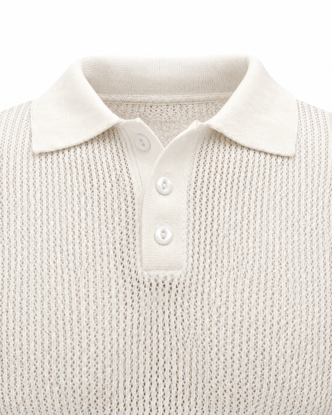 Pearl White - Costa Knit Polo