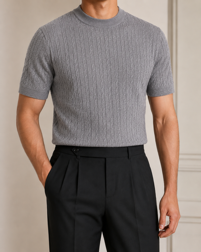 Ash Grey - Cable Knit