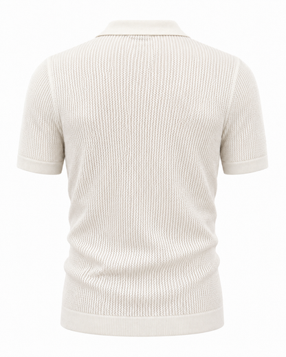 Pearl White - Costa Knit Polo