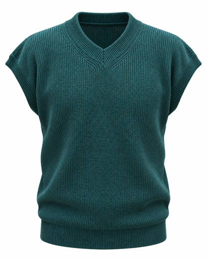 Emerald Green V-neck Gilet