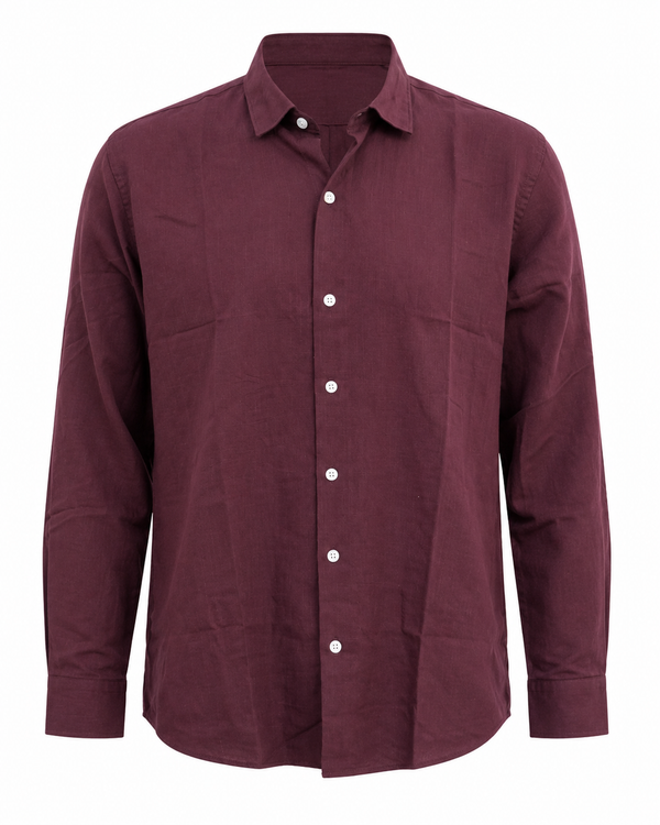 Crimson Burgundy – Long Sleeve Linen