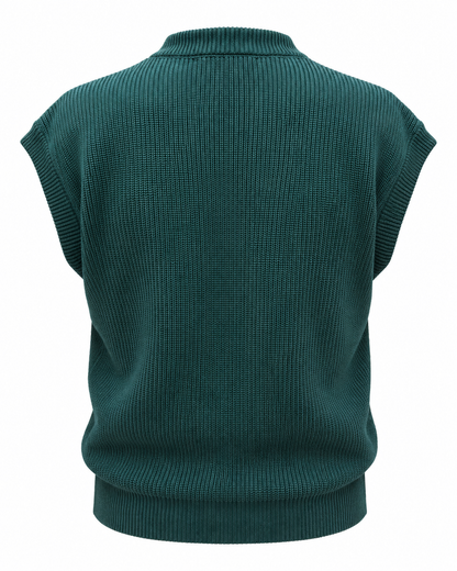 Emerald Green V-neck Gilet