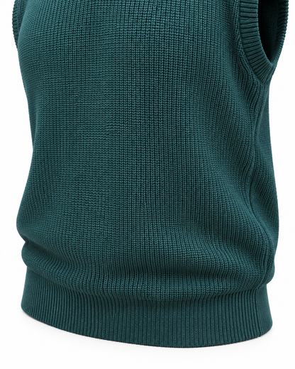 Emerald Green V-neck Gilet