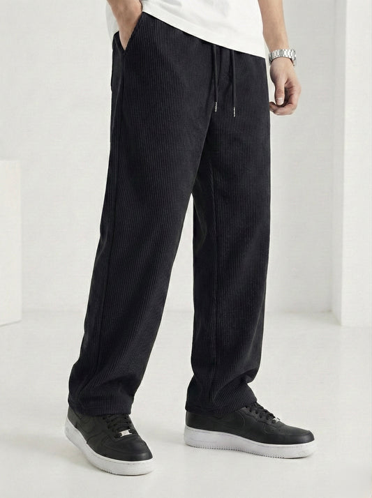 Midnight Black Ribbed pants