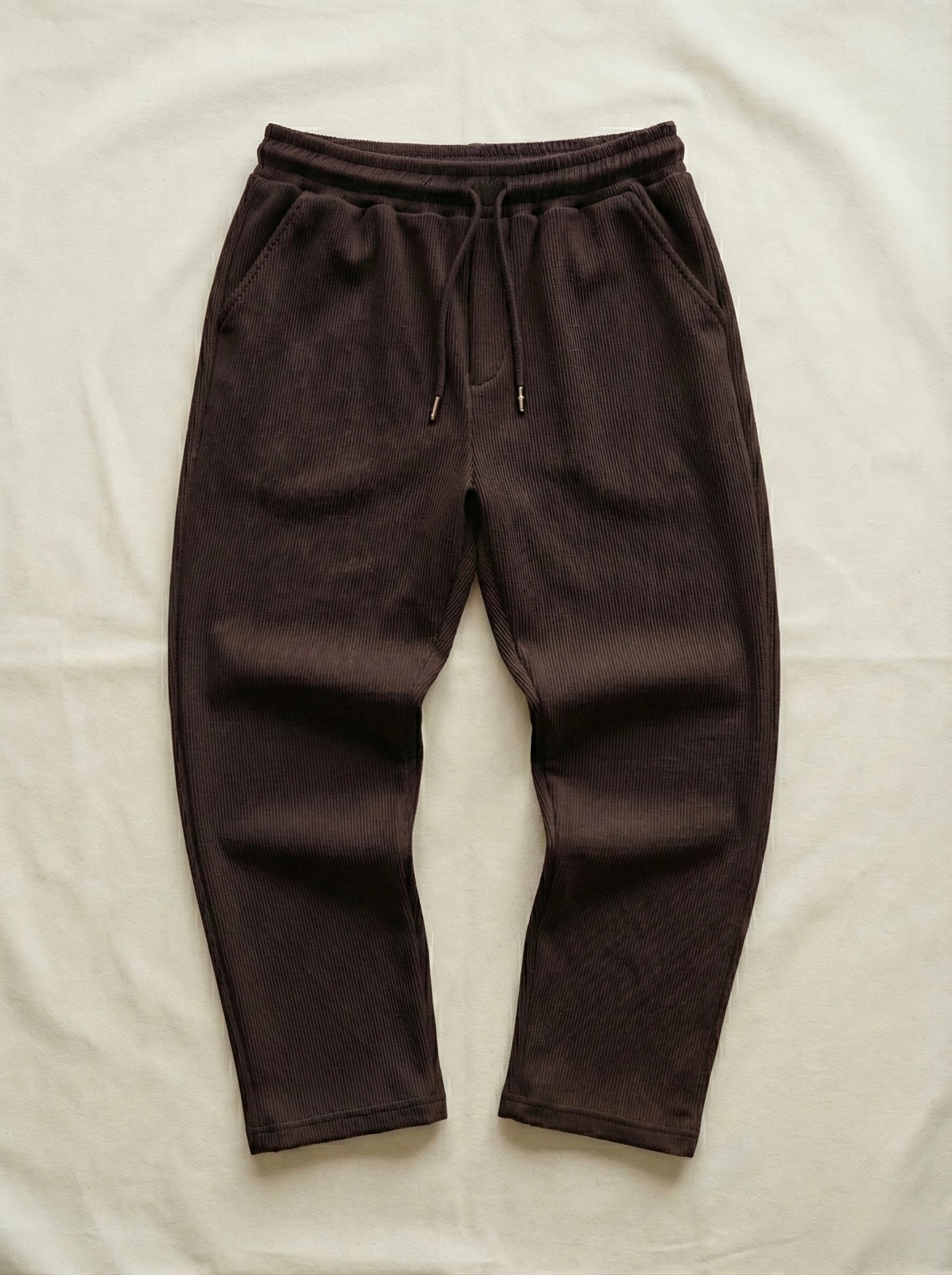 Tobacco Brown Ribbed pants