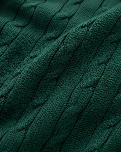 Emerald Green - Cable Knit