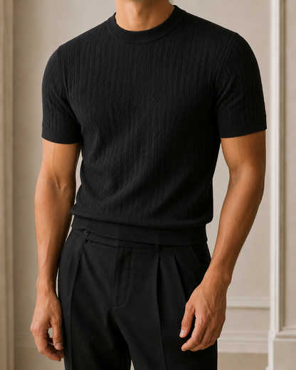 Midnight Black - Cable Knit