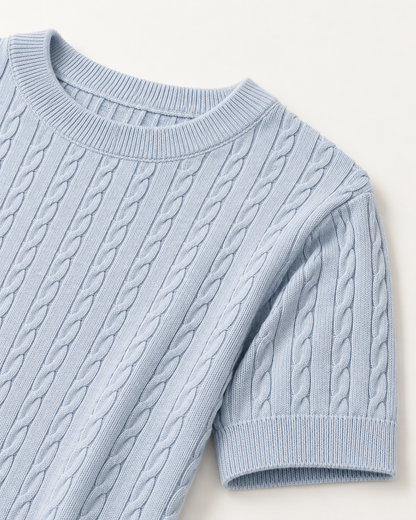 Sky Blue - Cable Knit