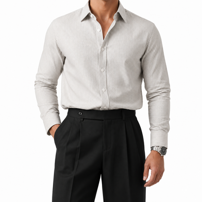 Midnight Black - Pinstriped Shirt