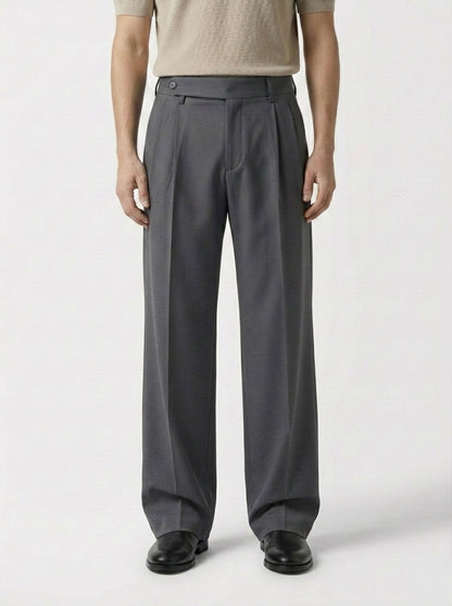 Graphite Grey - Italian Pleated Pants