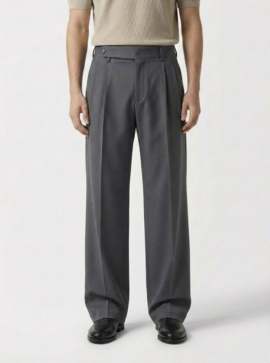 Graphite Grey - Italian Pleated Pants