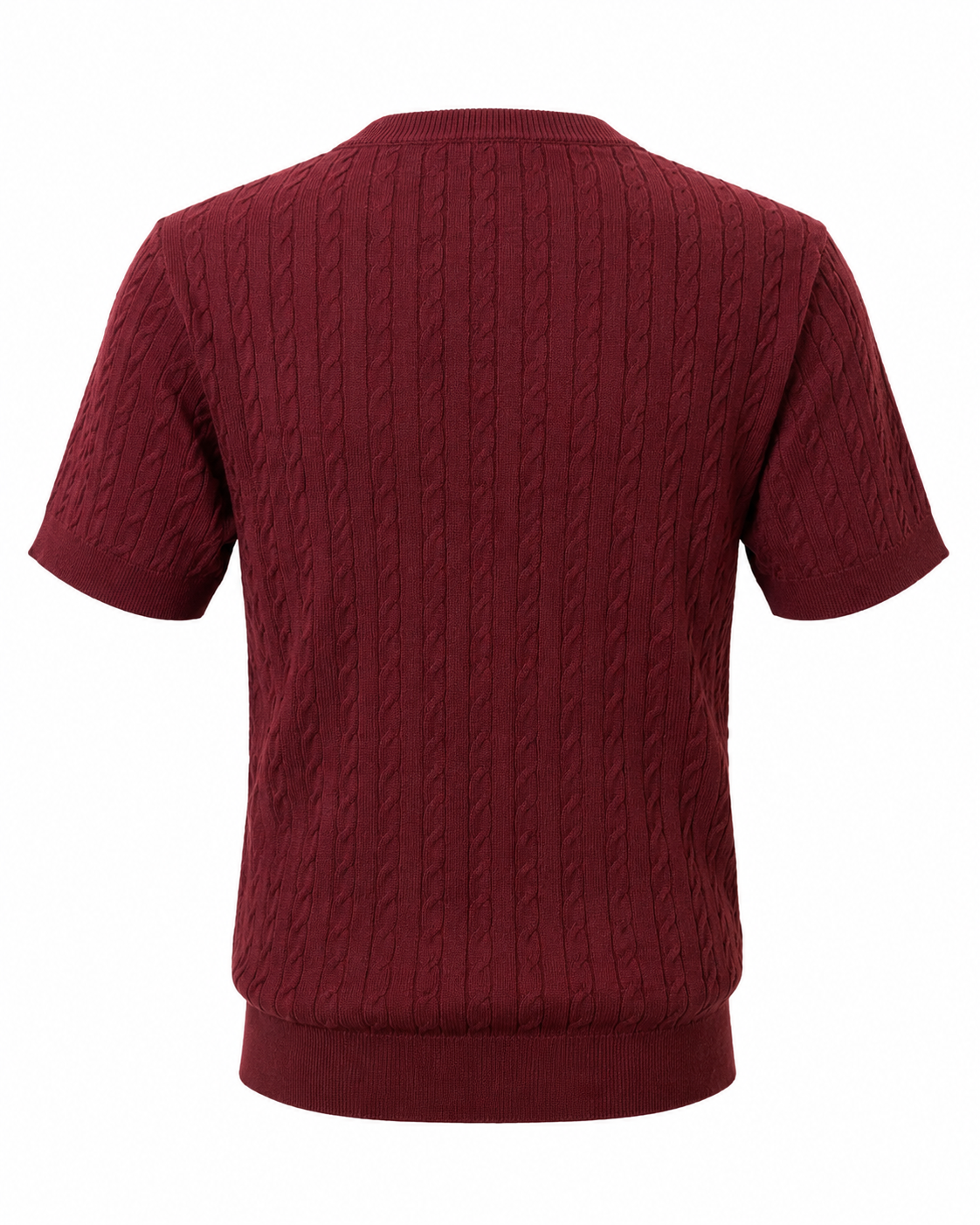 Crimson Burgundy - Cable Knit