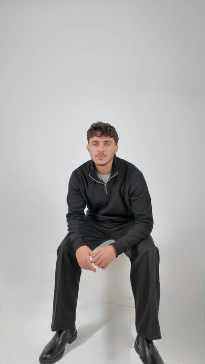 Midnight Black Quarter Zip