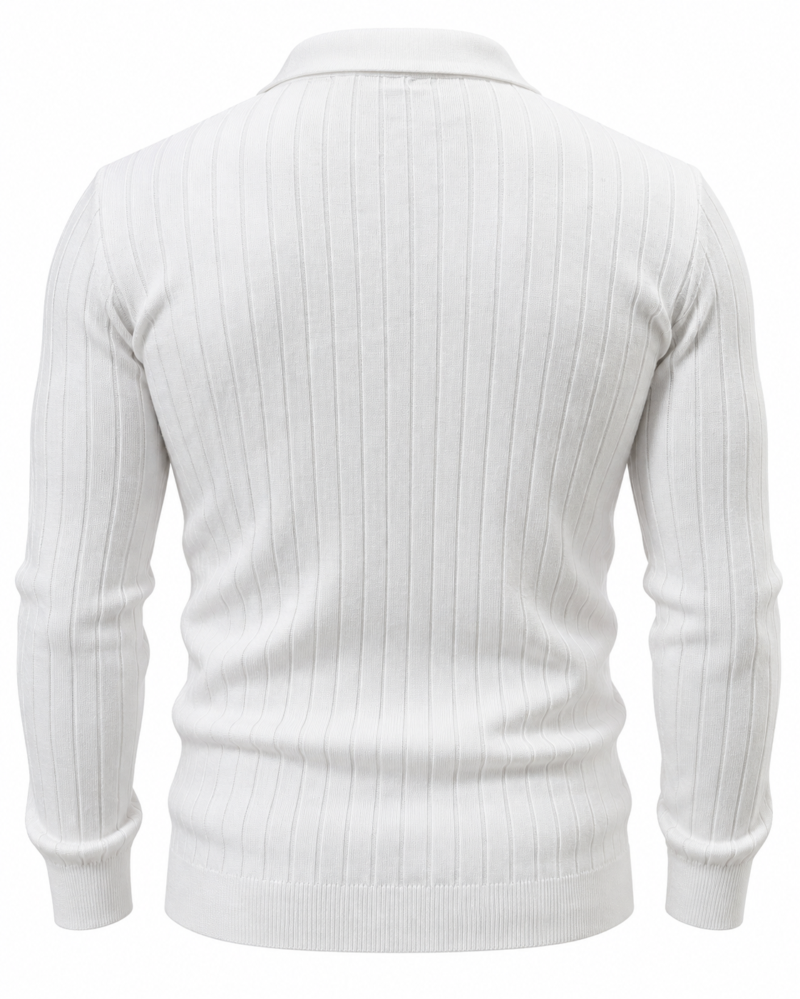 Pearl White - Column Zip Pullover