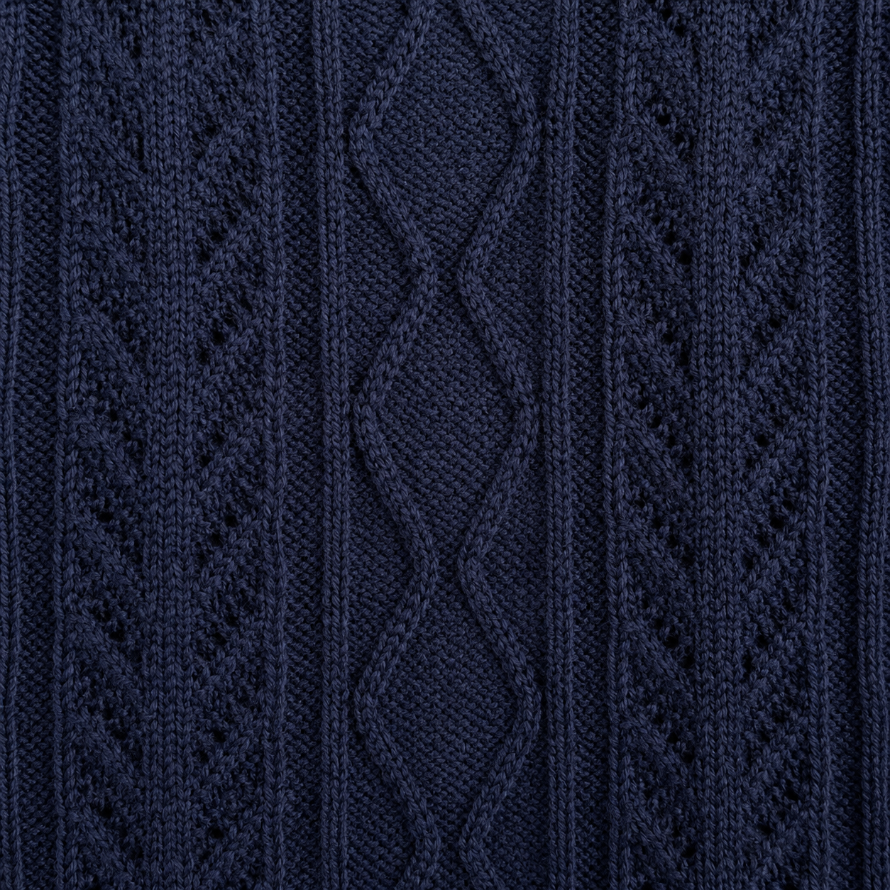 Navy Blue — Mosaic Knit Polo