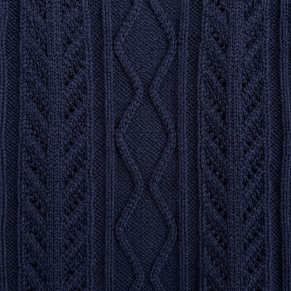 Navy Blue — Mosaic Knit Polo