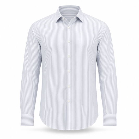 Sky Blue - Pinstriped Shirt