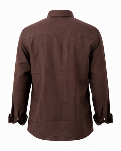 Tobacco Brown – Long Sleeve Linen
