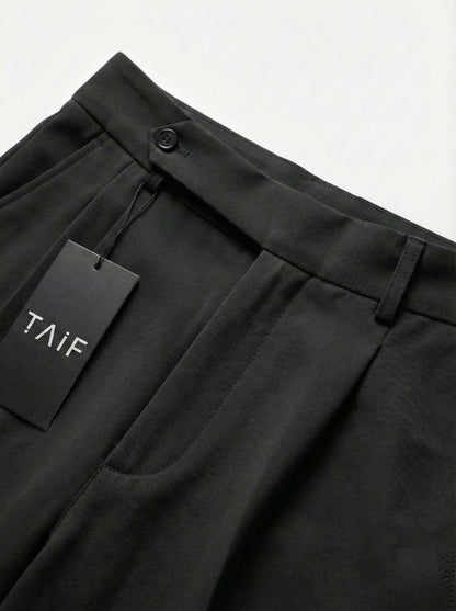 Midnight Black - Italian Pleated Pants