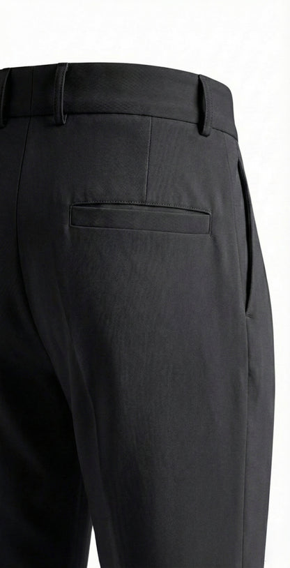 Midnight Black - Italian Pleated Pants