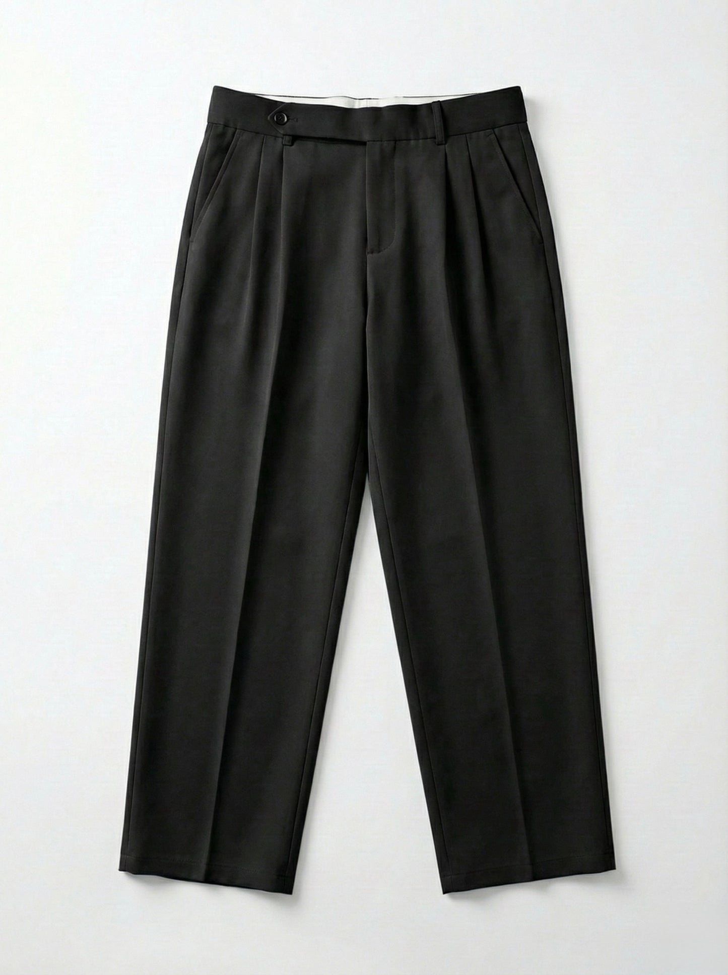 Midnight Black - Italian Pleated Pants