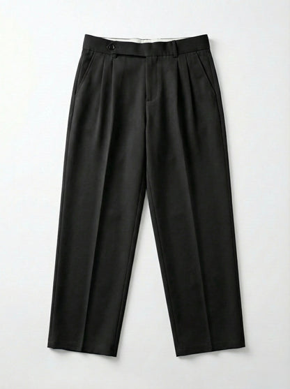 Midnight Black - Italian Pleated Pants