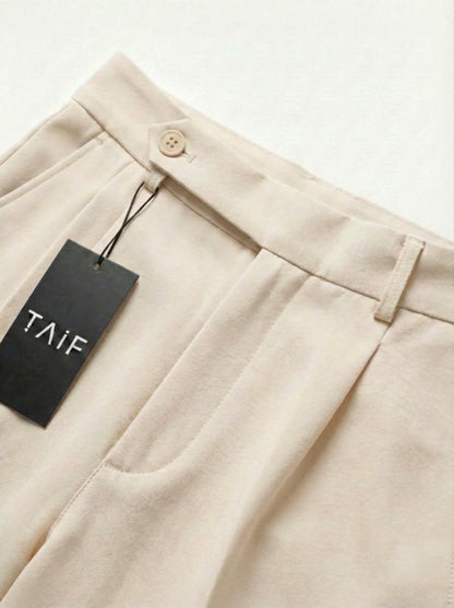 Sandstone Beige - Italian Pleated Pants