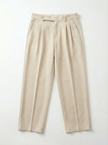 Sandstone Beige - Italian Pleated Pants