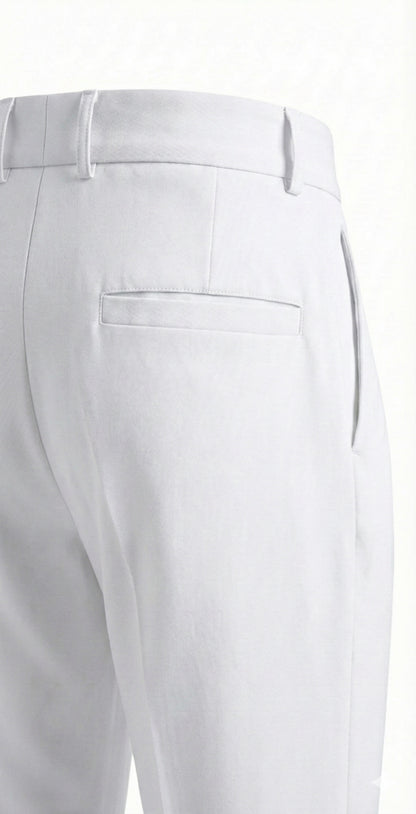 Pearl White - Italian Pleated Pants