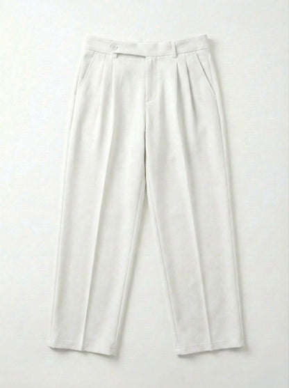 Pearl White - Italian Pleated Pants