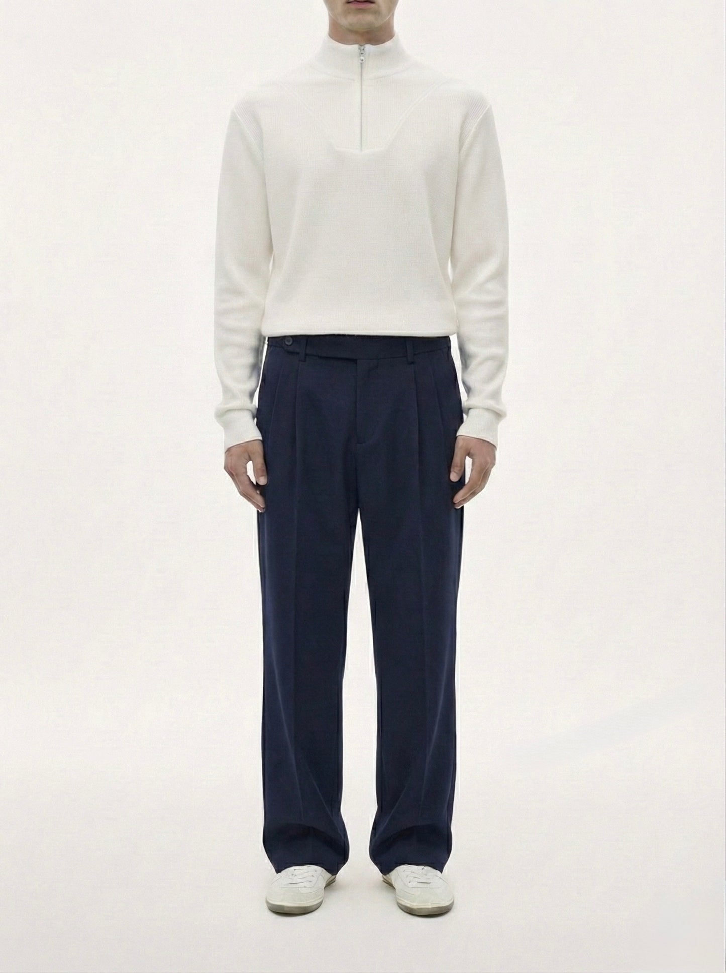 Deep Blue - Italian Pleated Pants