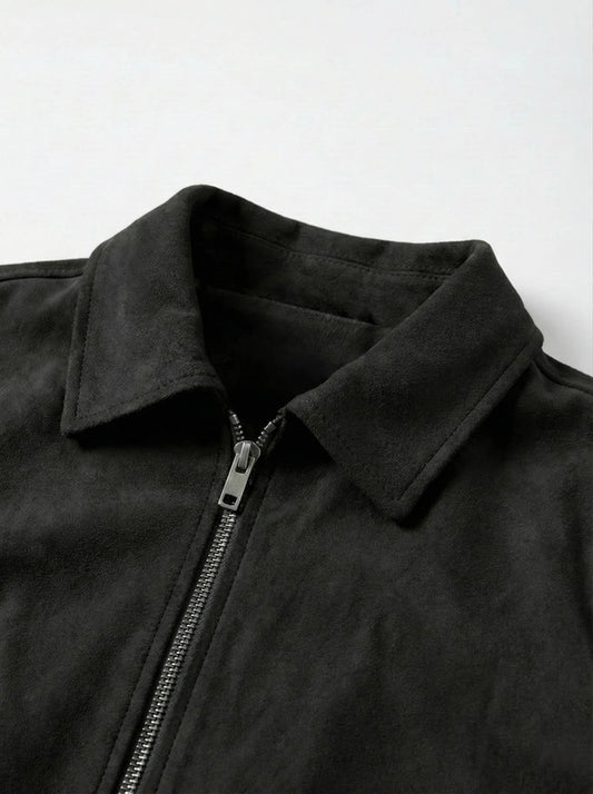 Midnight Black Suede Jacket