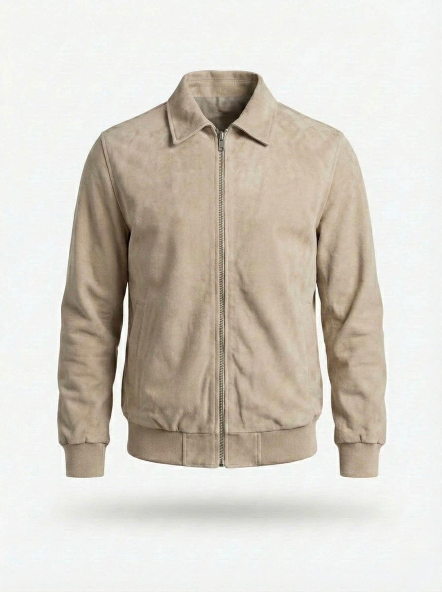 Sandstone Beige Suede Jacket