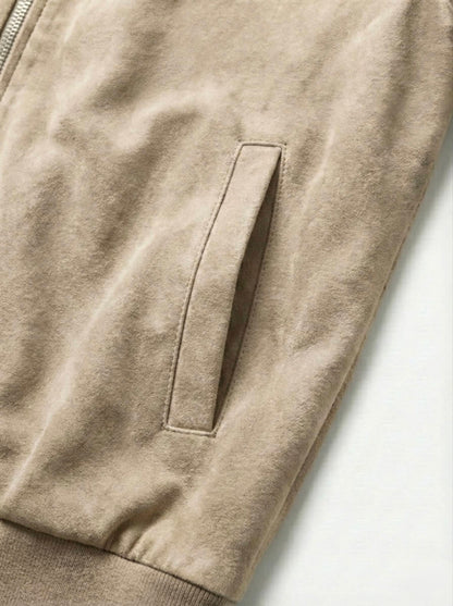 Sandstone Beige Suede Jacket