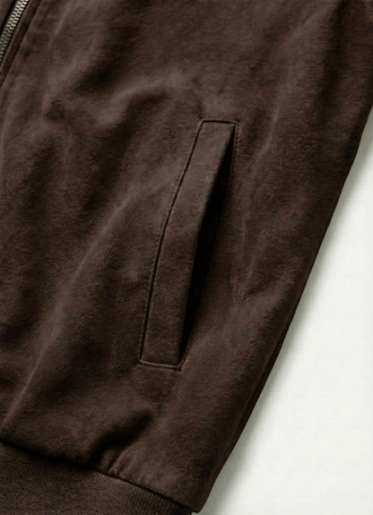 Tobacco Brown Suede Jacket
