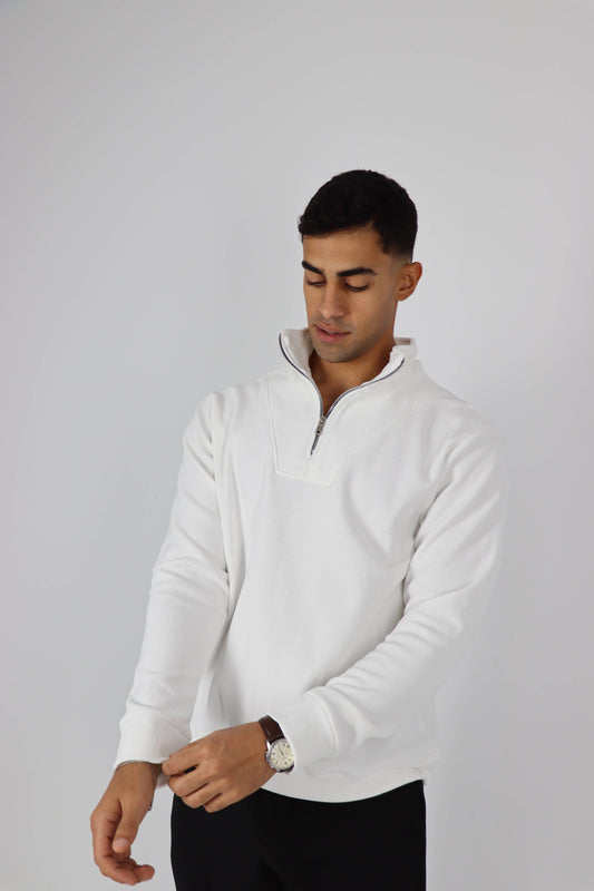 Pearl White Quarter Zip