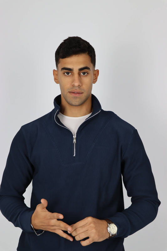Deep Tide Blue Quarter Zip